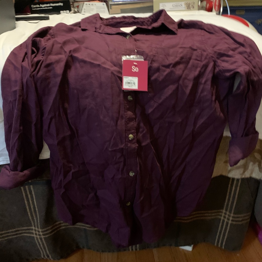 Wine Button down shirt